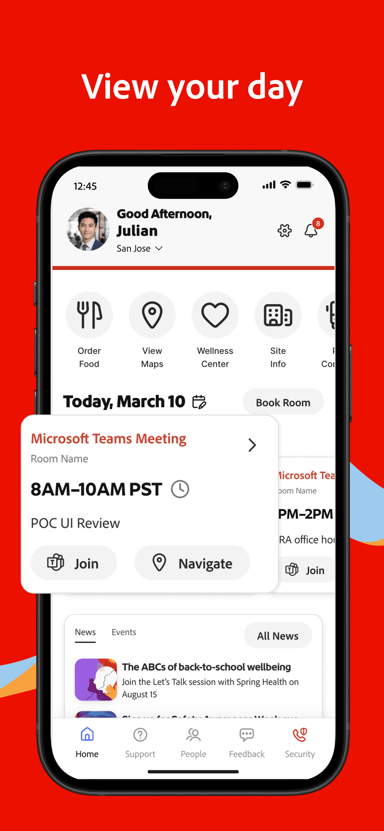 Complete Adobe Life App Store artwork showing the day dashboard